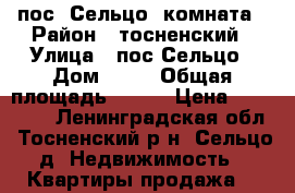 пос. Сельцо, комната › Район ­ тосненский › Улица ­ пос.Сельцо › Дом ­ 24 › Общая площадь ­ 382 › Цена ­ 900 000 - Ленинградская обл., Тосненский р-н, Сельцо д. Недвижимость » Квартиры продажа   